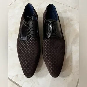 Maceoo | Shoes | New Maceoo Brown Checkered Dress Shoes Us  display picture 1